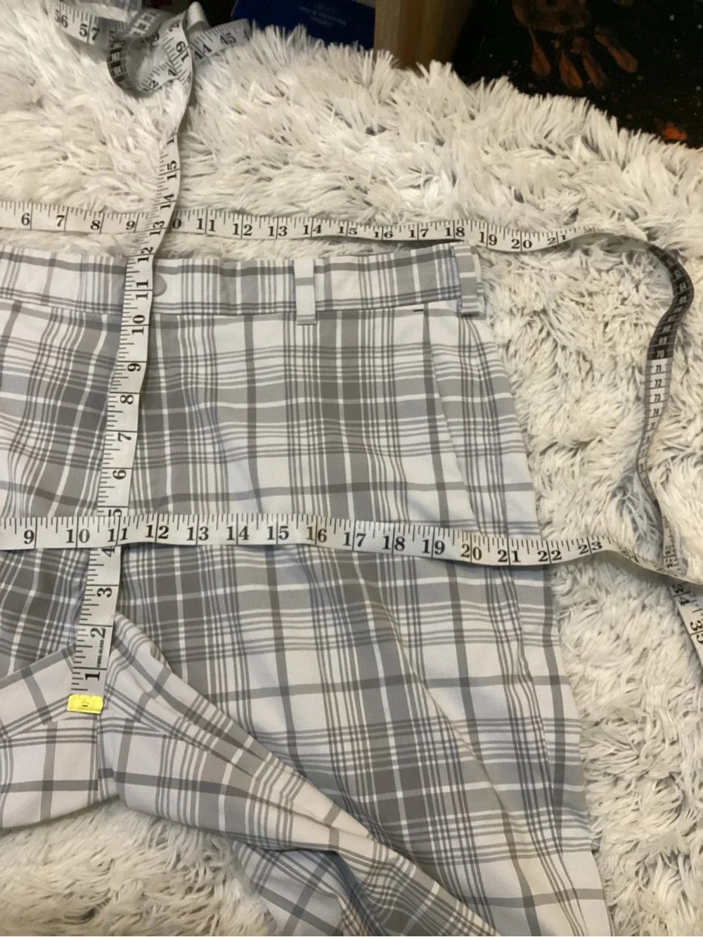 Nike Golf Men’s Dri-FIT Plaid Golf Shorts Gray White Size 36